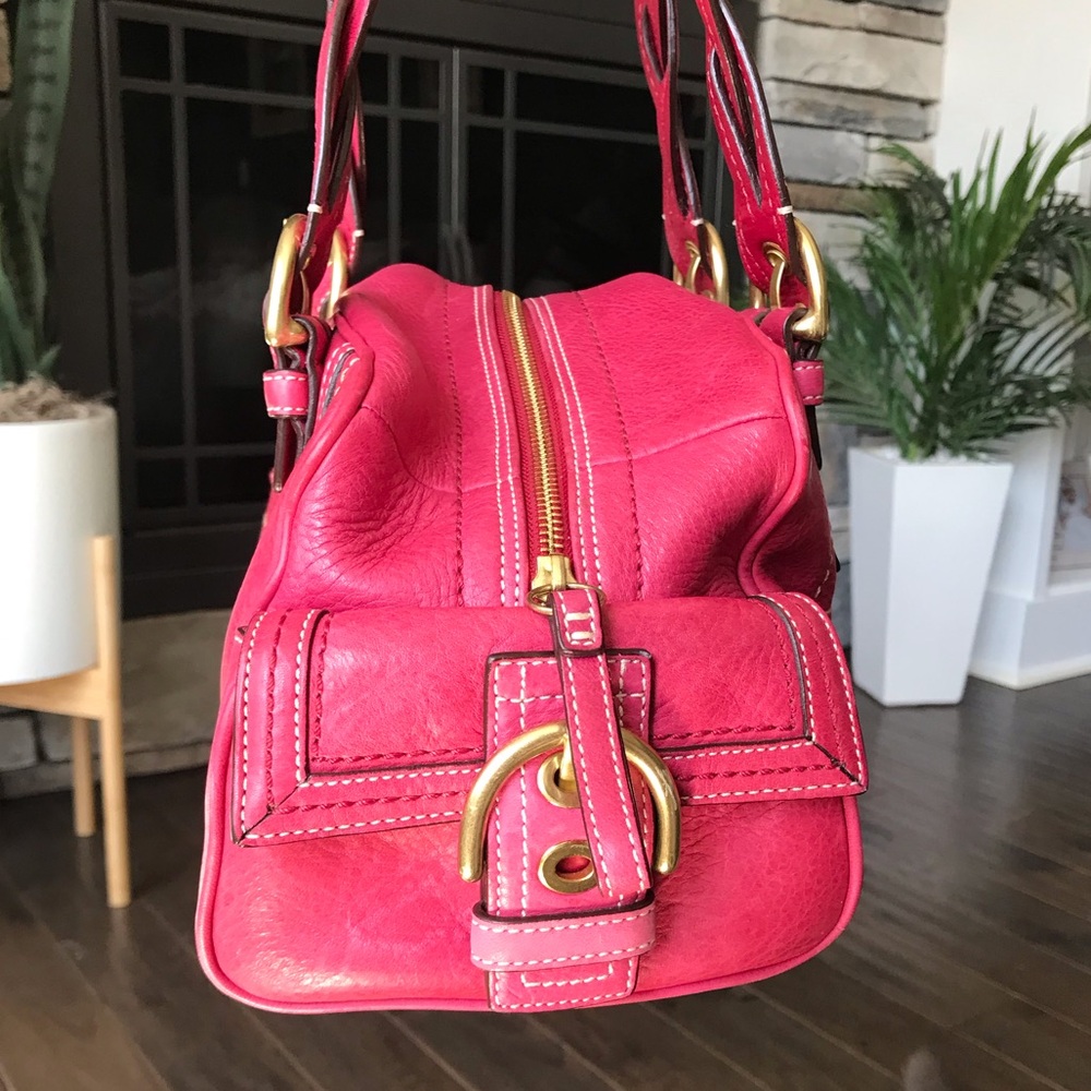 Coach Mia Vintage Leather Shoulder Bag 10048 Y2K 2006, Rare Pink, Braided Strap - Picture 3 of 16